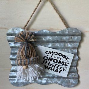 gnome sign - handcrafted